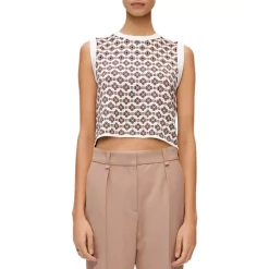 Best deal π Maje Monoly Jacquard Sweater Vest Tiles Ecru β