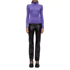 Flash Sale 😉 Maje Modat Turtleneck Sweater Purple 😀 -Women's dress Shop unnamed file 635