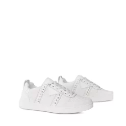 New ❤️ Maje 👩 Women's 120Furious Studded Leather 👟 Sneakers White 🤩