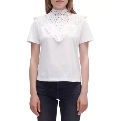 Best reviews of 🥰 Maje Talente Eyelet Bib Tee Black 😍 -Women's dress Shop unnamed file 659