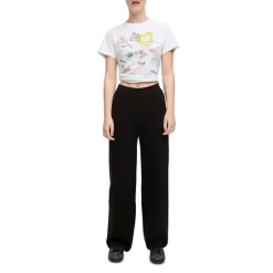 Buy 🧨 Maje Knit Wide Leg Pants Black 😍