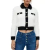 Best Sale 🤩 Maje Muffy Cropped Cardigan Black White ✔️ -Women's dress Shop unnamed file 69