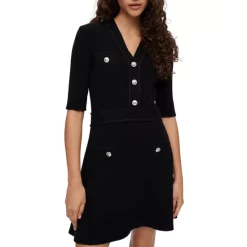 Women's dress Shop 33 Promo π₯ Maje Rimosala Fitted Ribbed π Dress Black π