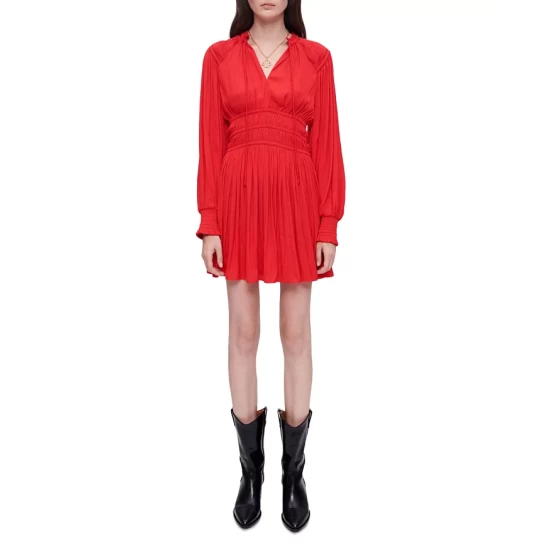 Cheapest π₯° Maje Rianiko Satin π Dress Red π 3 Cheapest π₯° Maje Rianiko Satin π Dress Red π