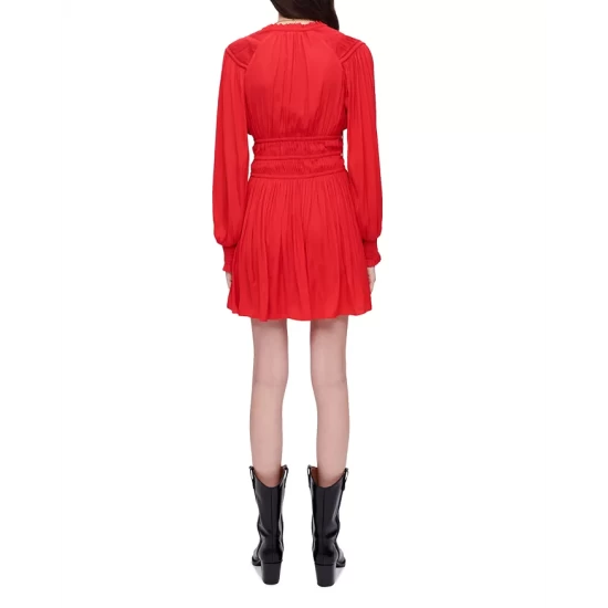 Cheapest π₯° Maje Rianiko Satin π Dress Red π 4 Cheapest π₯° Maje Rianiko Satin π Dress Red π - Image 2
