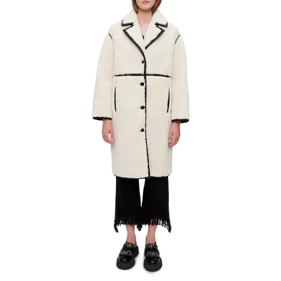 Buy π Maje Glosse Faux Fleece Piped π§₯ Coat Ecru π 2 Buy π Maje Glosse Faux Fleece Piped π§₯ Coat Ecru π