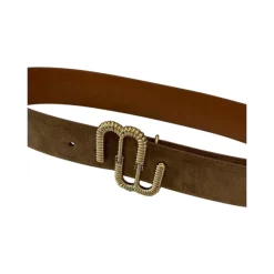 Hot Sale 🛒 Maje Signature Twist Leather Belt Brown/gold 👍 -Women's dress Shop unnamed file 735