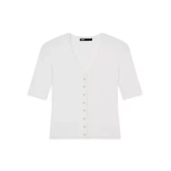 Cheapest 🎉 Maje Mani Ribbed Top White ✔️ -Women's dress Shop unnamed file 747