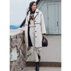 Buy π Maje Glosse Faux Fleece Piped π§₯ Coat Ecru π 6 Buy π Maje Glosse Faux Fleece Piped π§₯ Coat Ecru π -Women's dress Shop unnamed file 75