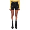 Best Sale 🥰 Maje Leather Mori Shorts Black 👏 -Women's dress Shop unnamed file 751
