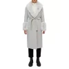 Cheap 😀 Maje Galaxyru Faux Fur Trim 🧥 Coat Gray Beige 🎁 -Women's dress Shop unnamed file 76