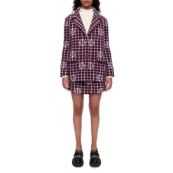 Buy ⭐ Maje Vargelo Houndstooth Blazer Navyred 🧨 -Women's dress Shop unnamed file 764