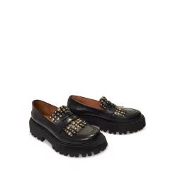 Budget 🤩 Maje 👩 Women's 122 Studded Slip On Loafer Flats Black 👏 -Women's dress Shop unnamed file 771