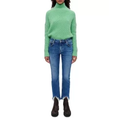 Best deal 🤩 Maje Pachabfran Slim Fit Cropped 👖 Jeans In Blue 😍 -Women's dress Shop unnamed file 776