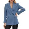 Best Sale ✔️ Maje Vayra Double Breasted Jacket Steel Blue 😀 -Women's dress Shop unnamed file 778