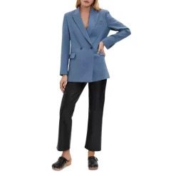 Best Sale ✔️ Maje Vayra Double Breasted Jacket Steel Blue 😀 -Women's dress Shop unnamed file 780