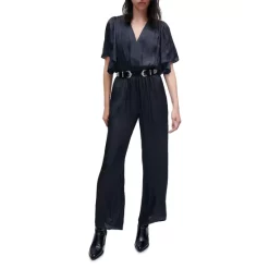 Hot Sale 🌟 Maje Pachela Flutter Sleeve Jumpsuit Black 🧨 -Women's dress Shop unnamed file 789