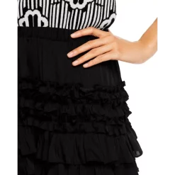 Budget 😀 Maje Ruffled Mini 👗 Skirt - 150th Anniversary Exclusive Black 🌟 -Women's dress Shop unnamed file 805