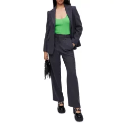 Hot Sale 😀 Maje Pilagori Wide Leg Pants Gray ⌛ -Women's dress Shop unnamed file 814