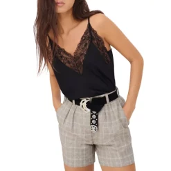 Wholesale 🌟 Maje Leatoni Silk Lace Trim Camisole Black 🎉 -Women's dress Shop unnamed file 819