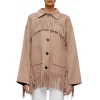 Promo 🎉 Maje Grinchi Fringe Jacket Camel 💯