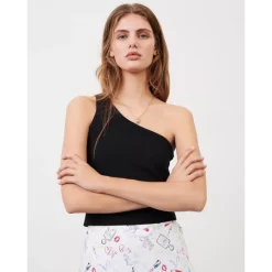 Top 10 💯 Maje One Shoulder Tank Top White 🔔 -Women's dress Shop unnamed file 836