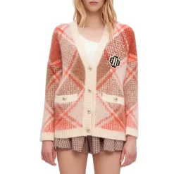 Women's dress Shop 27 Outlet π Maje Marreau Jacquard Cardigan Orange β