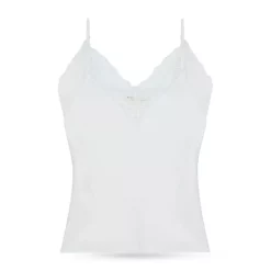 Budget 🥰 Maje Leatonie Lace Trim Silk Camisole Ecru 🔔 -Women's dress Shop unnamed file 861