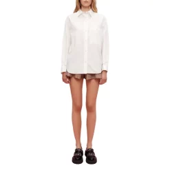 New 👍 Maje Cipuna Cotton Classic Top White 😀 -Women's dress Shop unnamed file 868