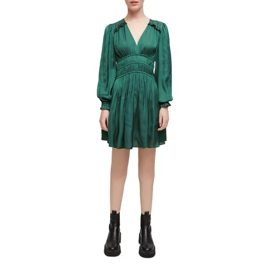 Hot Sale π₯ Maje Smocked Ruffled π Dress Grey π 3 Hot Sale π₯ Maje Smocked Ruffled π Dress Grey π