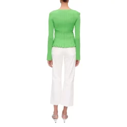 Promo 😍 Maje Maestro Ribbed Cardigan Green ⭐ -Women's dress Shop unnamed file 882