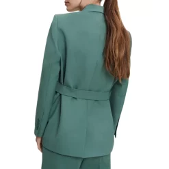 Best reviews of ❤️ Maje Villette Belted Blazer Green 🌟 -Women's dress Shop unnamed file 912