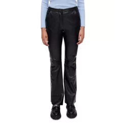 Hot Sale 🔥 Maje Piripiri Leather Straight Leg Pants Black 💯
