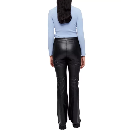 Hot Sale π₯ Maje Piripiri Leather Straight Leg Pants Black π― 4 Hot Sale π₯ Maje Piripiri Leather Straight Leg Pants Black π― - Image 2