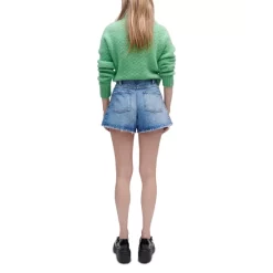 New ✨ Maje Embellished Denim Shorts Blue 🥰 -Women's dress Shop unnamed file 926