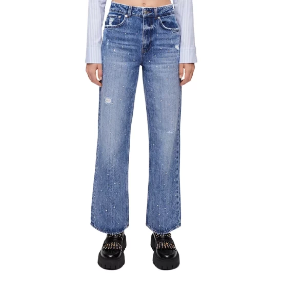 Budget π₯ Maje Pistar Rhinestone Boyfriend π Jeans In Blue π 3 Budget π₯ Maje Pistar Rhinestone Boyfriend π Jeans In Blue π
