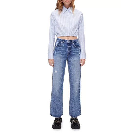 Budget π₯ Maje Pistar Rhinestone Boyfriend π Jeans In Blue π 4 Budget π₯ Maje Pistar Rhinestone Boyfriend π Jeans In Blue π - Image 2