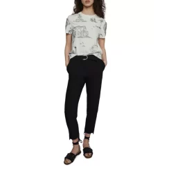 Best Sale 🎉 Maje Palma Step Hem Pants Black 👍 -Women's dress Shop unnamed file 934