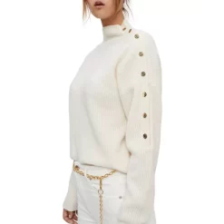 Wholesale 🔥 Maje Mandarine Side Button Cashmere Sweater Yellow ⌛ -Women's dress Shop unnamed file 98